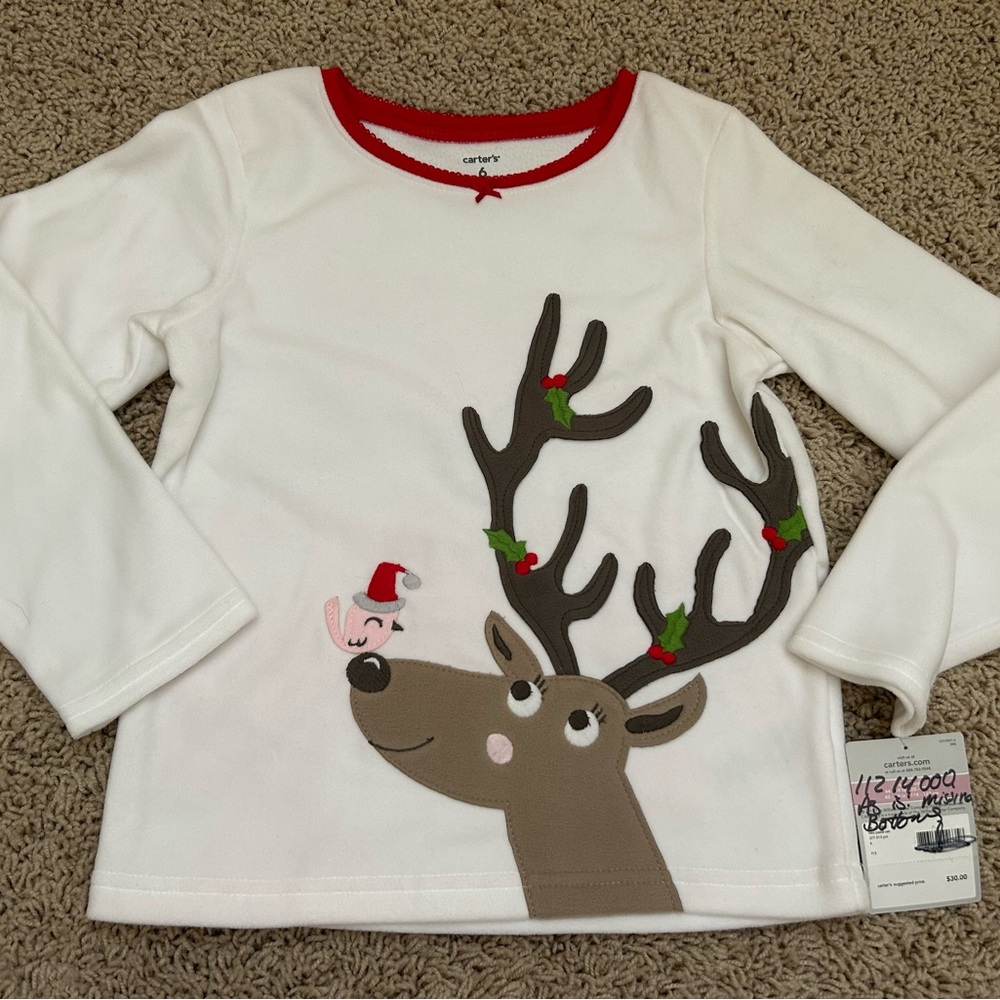 Girls S Small 6/6X 14PC Christmas Holiday Clothing Lot: Dress, Shirts, Disney - Picture 12 of 15